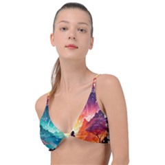 Starry Night Wanderlust: A Whimsical Adventure Knot Up Bikini Top by stine1