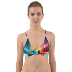 Starry Night Wanderlust: A Whimsical Adventure Wrap Around Bikini Top by stine1