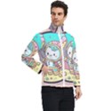 Boy Astronaut Cotton Candy Childhood Fantasy Tale Literature Planet Universe Kawaii Nature Cute Clou Men s Bomber Jacket View2