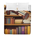 Book Nook Books Bookshelves Comfortable Cozy Literature Library Study Reading Room Fiction Entertain Duvet Cover Double Side (Full/ Double Size) View2