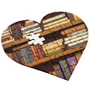 Book Nook Books Bookshelves Comfortable Cozy Literature Library Study Reading Room Fiction Entertain Wooden Puzzle Heart View3