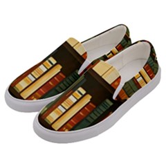 Books Bookshelves Library Fantasy Apothecary Book Nook Literature Study Men s Canvas Slip Ons by Grandong