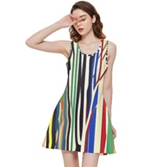 Abstract Trees Colorful Artwork Woods Forest Nature Artistic Inside Out Racerback Dress by Grandong