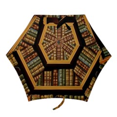 Room Interior Library Books Bookshelves Reading Literature Study Fiction Old Manor Book Nook Reading Mini Folding Umbrellas by Grandong