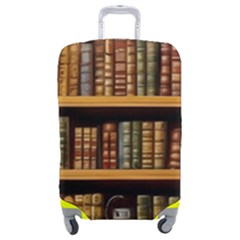 Room Interior Library Books Bookshelves Reading Literature Study Fiction Old Manor Book Nook Reading Luggage Cover (medium) by Grandong