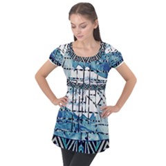 5a Ericksays Puff Sleeve Tunic Top by tratney