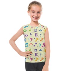 Seamless Pattern Musical Note Doodle Symbol Kids  Mesh Tank Top by Apen