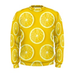 Lemon Fruits Slice Seamless Pattern Men s Sweatshirt by Apen