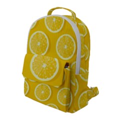 Lemon Fruits Slice Seamless Pattern Flap Pocket Backpack (large) by Apen