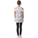 Cute Art Print Pattern Fold Over Open Sleeve Top View2