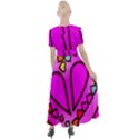 Stained Glass Love Heart Button Up Short Sleeve Maxi Dress View2