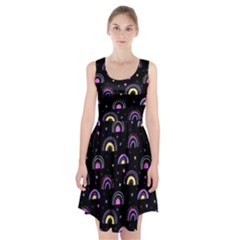 Wallpaper Pattern Rainbow Racerback Midi Dress by Maspions