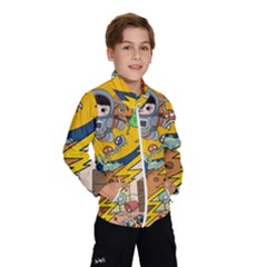 Astronaut Moon Monsters Spaceship Universe Space Cosmos Kids  Windbreaker by Maspions