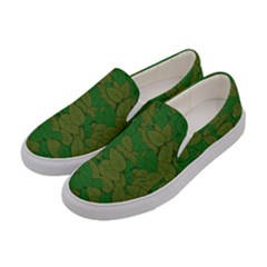 Vectors Leaves Background Plant Women s Canvas Slip Ons by Askadina