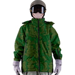 Vectors Leaves Background Plant Women s Zip Ski And Snowboard Waterproof Breathable Jacket by Askadina