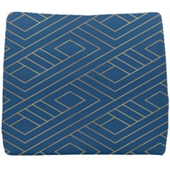 Plaid Background Blue Seat Cushion by Askadina