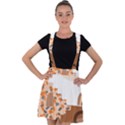 Bohemian Digital Minimalist Boho Style Geometric Abstract Art Velvet Suspender Skater Skirt View1