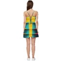 Colorful Rainbow Pattern Digital Art Abstract Minimalist Minimalism Short Frill Dress View4