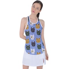 Cat Cat Background Animals Little Cat Pets Kittens Racer Back Mesh Tank Top by Maspions