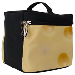 Cheese Texture, Yellow Cheese Background Make Up Travel Bag (big) by nateshop