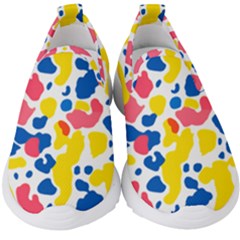 Colored Blots Painting Abstract Art Expression Creation Color Palette Paints Smears Experiments Mode Kids  Slip On Sneakers by Maspions