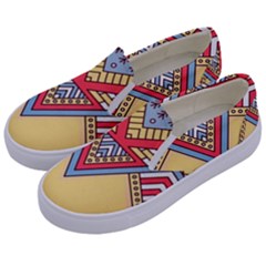 Mandala Sun Kids  Canvas Slip Ons by goljakoff