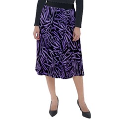 Enigmatic Plum Mosaic Classic Velour Midi Skirt  by dflcprintsclothing