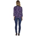 Enigmatic Plum Mosaic Women s One-Button 3/4 Sleeve Short Jacket View4