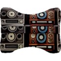 Retro Cameras Old Vintage Antique Technology Wallpaper Retrospective Velour Seat Head Rest Cushion View2