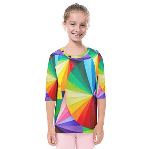 Bring Colors To Your Day Kids  Quarter Sleeve Raglan T-shirt by elizah032470