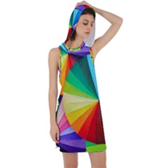 Bring Colors To Your Day Racer Back Hoodie Dress by elizah032470