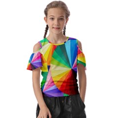 Bring Colors To Your Day Kids  Butterfly Cutout T-shirt by elizah032470