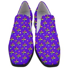 Abstract Background Cross Hashtag Women Slip On Heel Loafers by Maspions