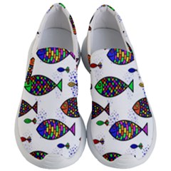 Fish Abstract Colorful Women s Lightweight Slip Ons by Maspions