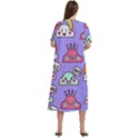 Cloud Seamless Pattern Women s Cotton Short Sleeve Nightgown View4