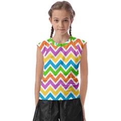 Chevron Pattern Design Texture Kids  Raglan Cap Sleeve T-shirt by Apen