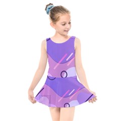 Colorful Labstract Wallpaper Theme Kids  Skater Dress Swimsuit by Apen