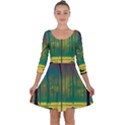 Nature Swamp Water Sunset Spooky Night Reflections Bayou Lake Quarter Sleeve Skater Dress View1
