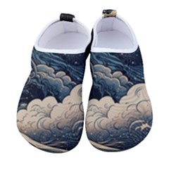 Starry Sky Moon Space Cosmic Galaxy Nature Art Clouds Art Nouveau Abstract Men s Sock-style Water Shoes by Posterlux