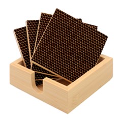 Geometric Pattern Design Line Bamboo Coaster Set by Maspions