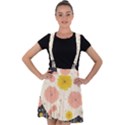 Space Flowers Universe Galaxy Velvet Suspender Skater Skirt View1