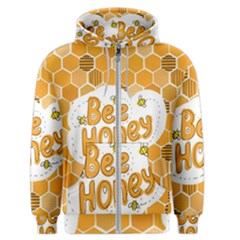 Bee Honey Honeycomb Hexagon Men s Zipper Hoodie by Maspions