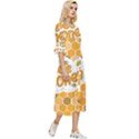 Bee Honey Honeycomb Hexagon Double Cuff Midi Dress View3