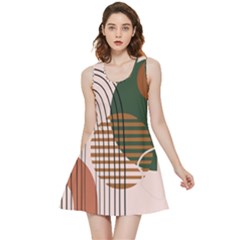 Line Forms Art Drawing Background Inside Out Reversible Sleeveless Dress by Maspions