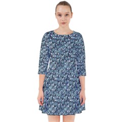 Blue Paisley Smock Dress by DinkovaArt