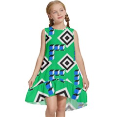 Beauitiful Geometry Kids  Frill Swing Dress by Sparkle