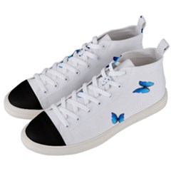 Butterfly-blue-phengaris Men s Mid-top Canvas Sneakers by saad11