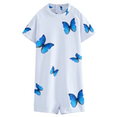 Butterfly-blue-phengaris Kids  Boyleg Half Suit Swimwear by saad11