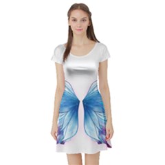 Butterfly-drawing-art-fairytale  Short Sleeve Skater Dress by saad11