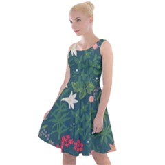 Spring Design  Knee Length Skater Dress by AlexandrouPrints